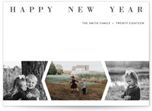 Minimal Classic New Year Photo Cards