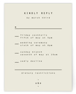 Nonnette Multi-Event RSVP Cards