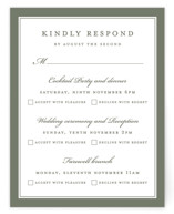 Greenery crest Multi-Event RSVP Cards