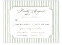 Greenery crest RSVP Cards