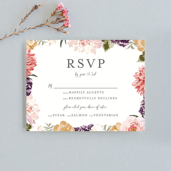 Garden Wedding RSVP Cards by Susan Moyal Minted
