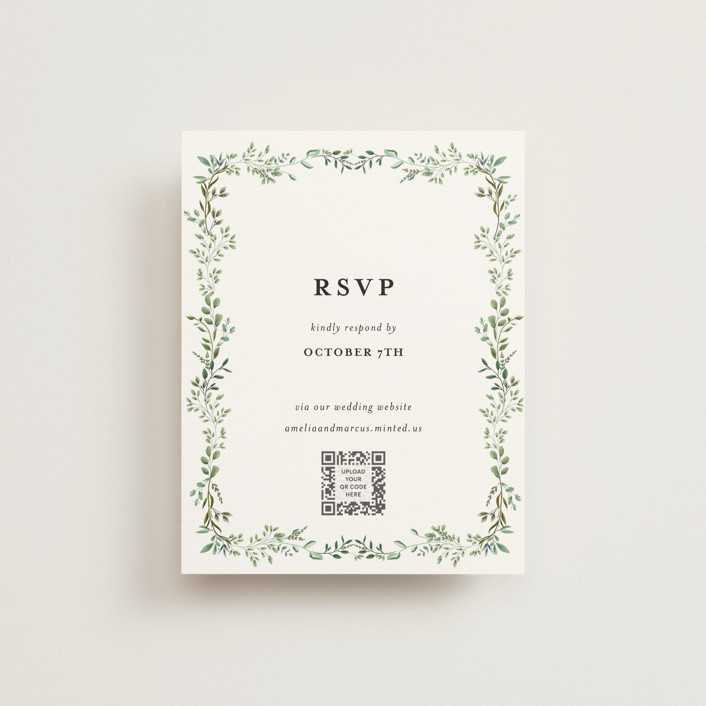 Monogramed Arch RSVP Online Enclosure Cards by Susan Moyal Minted