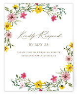 Wildflower wreath RSVP Online Enclosure Cards