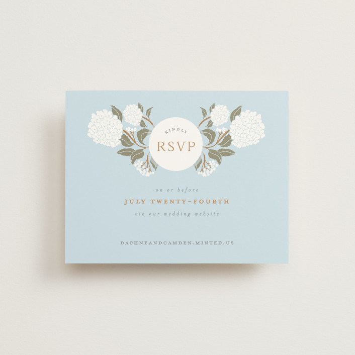 Hydrangea Garden RSVP Online Enclosure Cards by Susan Zinader Minted