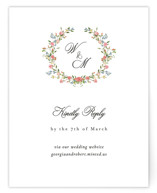Monogramed RSVP Online Enclosure Cards