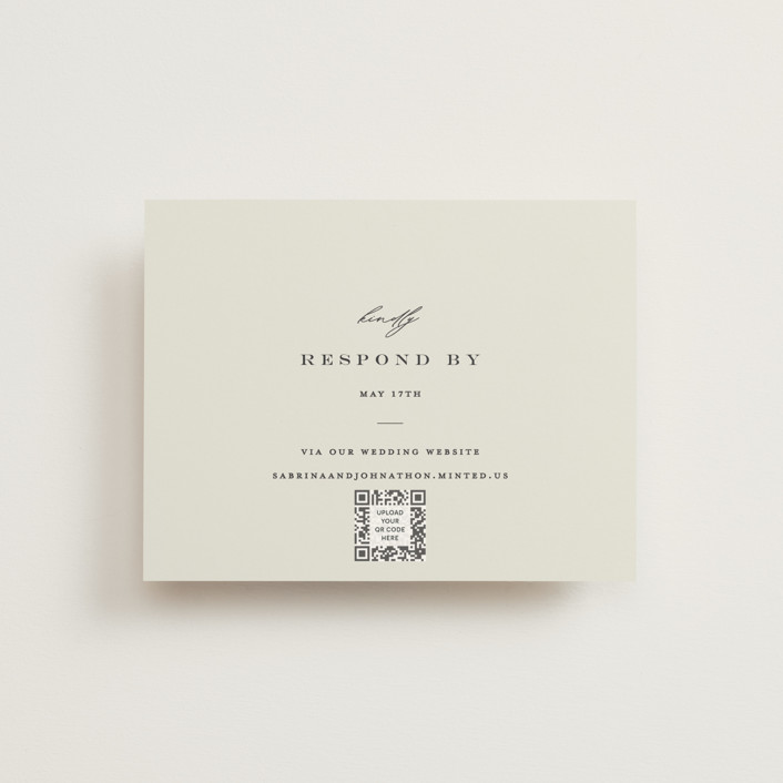 Softly Swept RSVP Online Enclosure Cards by Carolyn Nicks Minted
