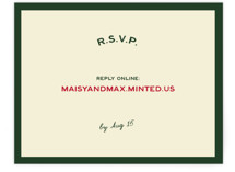 Trattoria RSVP Online Enclosure Cards