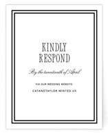 Formal Minimalist RSVP Online Enclosure Cards