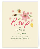 Romantic Tropical Wedding RSVP Online Enclosure Cards