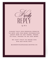 sophisticate RSVP Online Enclosure Cards