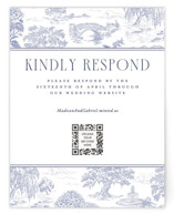 Southern Charm Toile RSVP Online Enclosure Cards