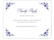 Blooming Crest RSVP Online Enclosure Cards