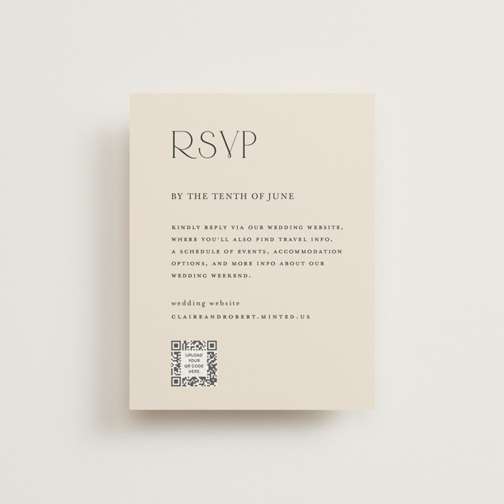 Edge RSVP Online Enclosure Cards by Kelly Schmidt Minted