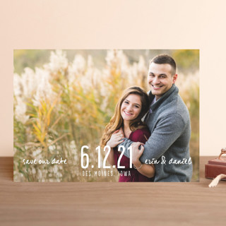 Typographic Landscape Retired Save The Date Cards