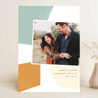 Modern Shapes Retired Save The Date Cards