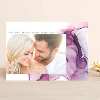 dreamy watercolors Retired Save The Date Cards