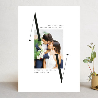 Elegant Initials Retired Save The Date Cards