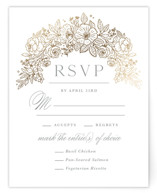 Wild Roses Foil-Pressed RSVP Cards