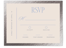 Threaded Foil-Pressed RSVP Cards