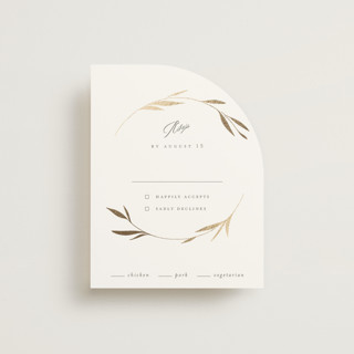 Minimal Circle Foil-Pressed RSVP Cards