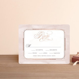 Forever Elegant Foil-Pressed RSVP Cards