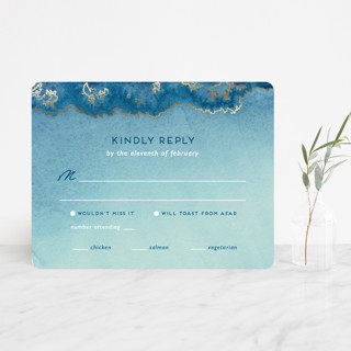 Sea Crest Foil-Pressed RSVP Cards