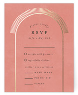Birds of Paradise Foil-Pressed RSVP Cards