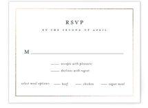 Elegant Lillies Foil-Pressed RSVP Cards