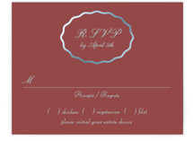 Scallop Frame Foil-Pressed RSVP Cards