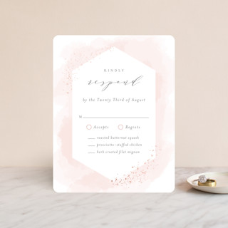 Sparkling Champagne Foil-Pressed RSVP Cards
