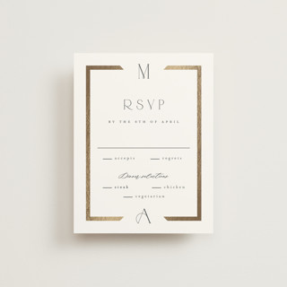 Chisel Foil-Pressed RSVP Cards