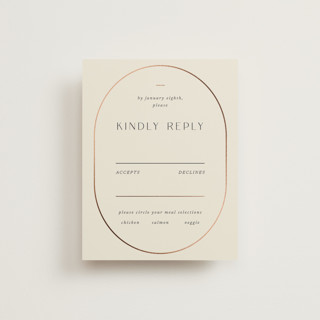 Walnut Foil-Pressed RSVP Cards