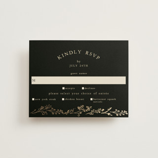 Monogrammed Floral Foil-Pressed RSVP Cards