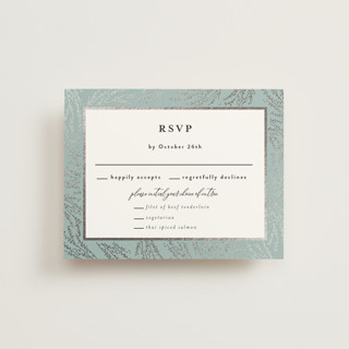 Frosted Foil-Pressed RSVP Cards