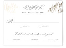 Peaks Foil-Pressed RSVP Cards