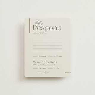 Simple Lines Foil-Pressed RSVP Cards