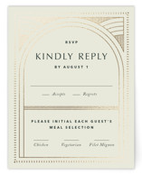 deco arch Foil-Pressed RSVP Cards