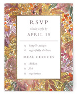 Autumn flowers Foil-Pressed RSVP Cards