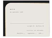 Tuxedo Foil-Pressed RSVP Cards