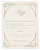 Simple Art Nouveau Foil-Pressed RSVP Cards