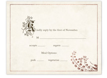 Story Book Foil-Pressed RSVP Cards