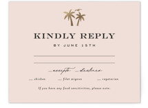 tropical getaway Foil-Pressed RSVP Cards
