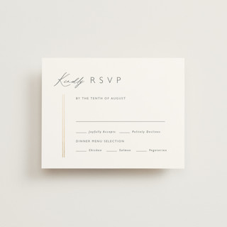 Staggered Initials Foil-Pressed RSVP Cards