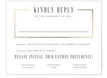 Documentary Foil-Pressed RSVP Cards