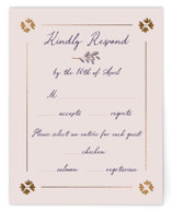Together in Bloom Foil-Pressed RSVP Cards