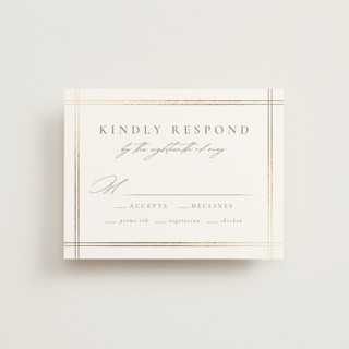 Classic Line Frame Foil-Pressed RSVP Cards