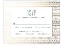 boho glam Foil-Pressed RSVP Cards