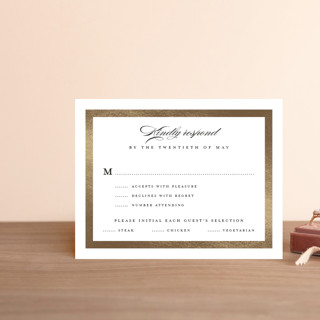 Lasting love Foil-Pressed RSVP Cards