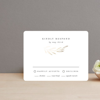 Chic Wreath Foil-Pressed RSVP Cards