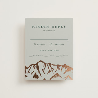 Snowcapped Foil-Pressed RSVP Cards